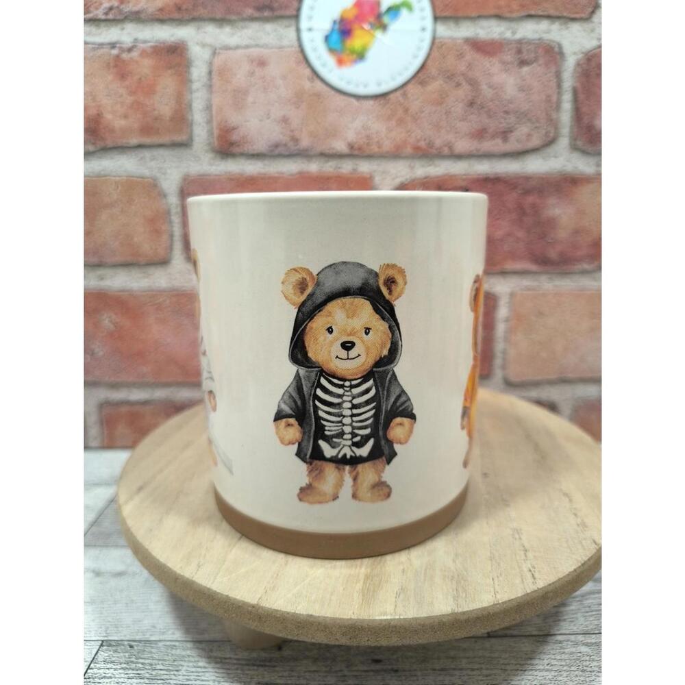 Amy Hall Teddy Bears In Halloween Costumes Ceramic Coffee Mug 18 Oz NWT - Picture 3 of 6